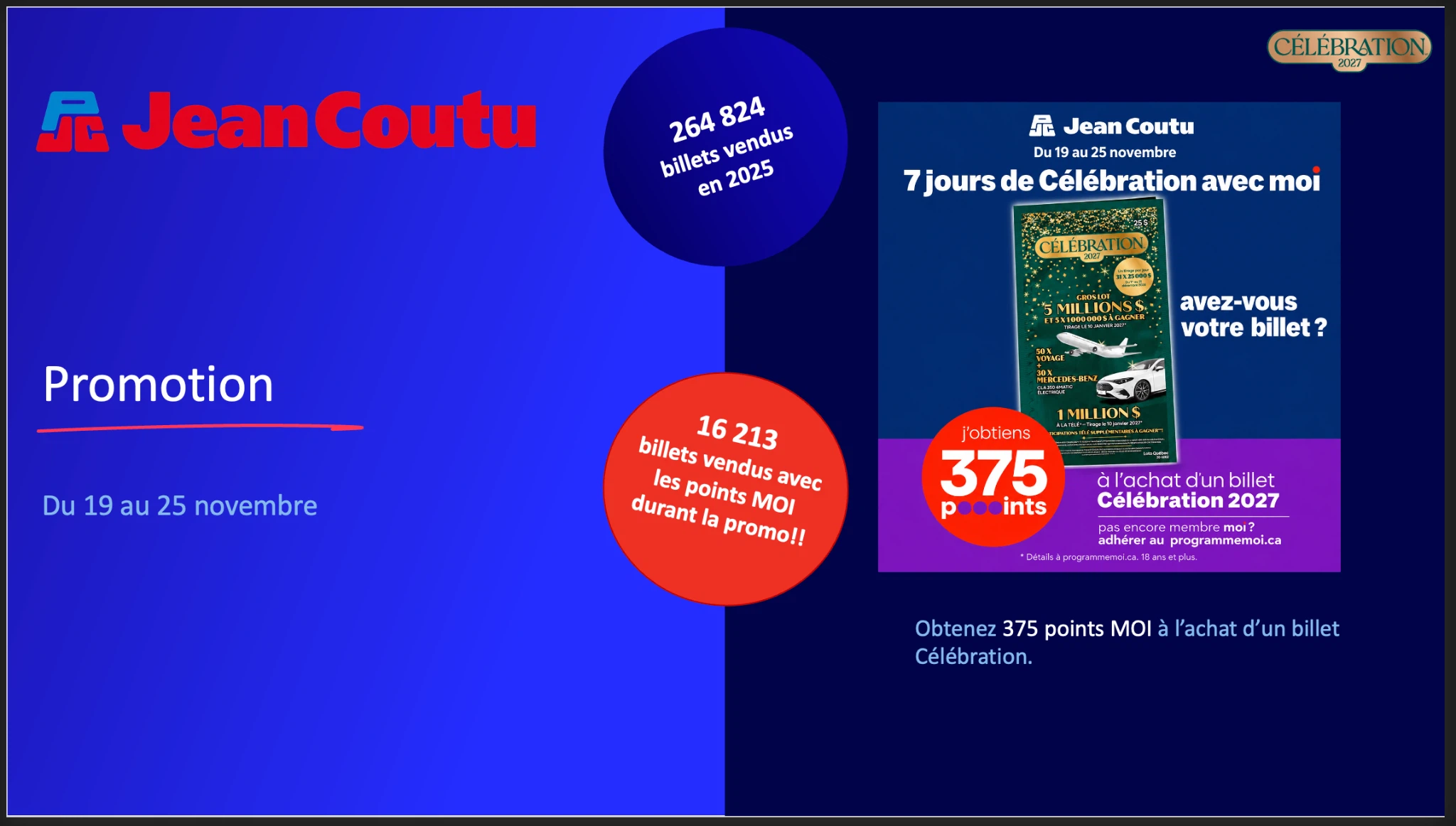 Promotion Célébration Jean Coutu